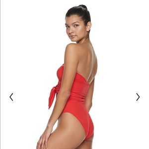 NWT WeWoreWhat Tie Front Swimsuit